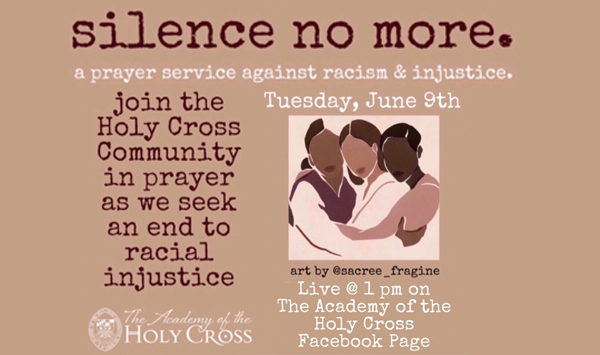 AHC_news's tweet photo. Join us today at 1:00 pm to support our students in prayer and a call to action. #BlackLivesMatter #HolyCrossStandsTogether @ADWCathSchools @AISGWtweets https://t.co/z32BdBYYX6