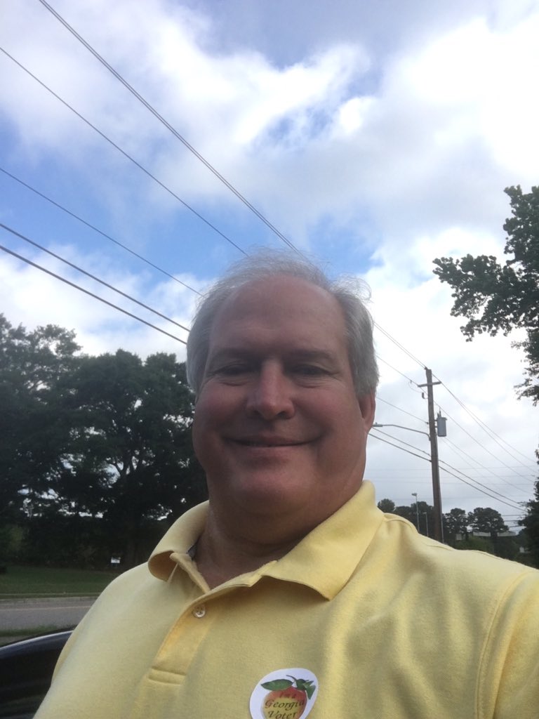 Martin4GA's tweet photo. Just voted at Wills Park Rec Center, 36 minutes from car to completion - folks working the polls did at great job! Voted, printed ballot, verified ballot, scanned ballot! #securevote Thanks for allowing me to serve you in the State House HD49. #GoVote https://t.co/amiUBGttPy