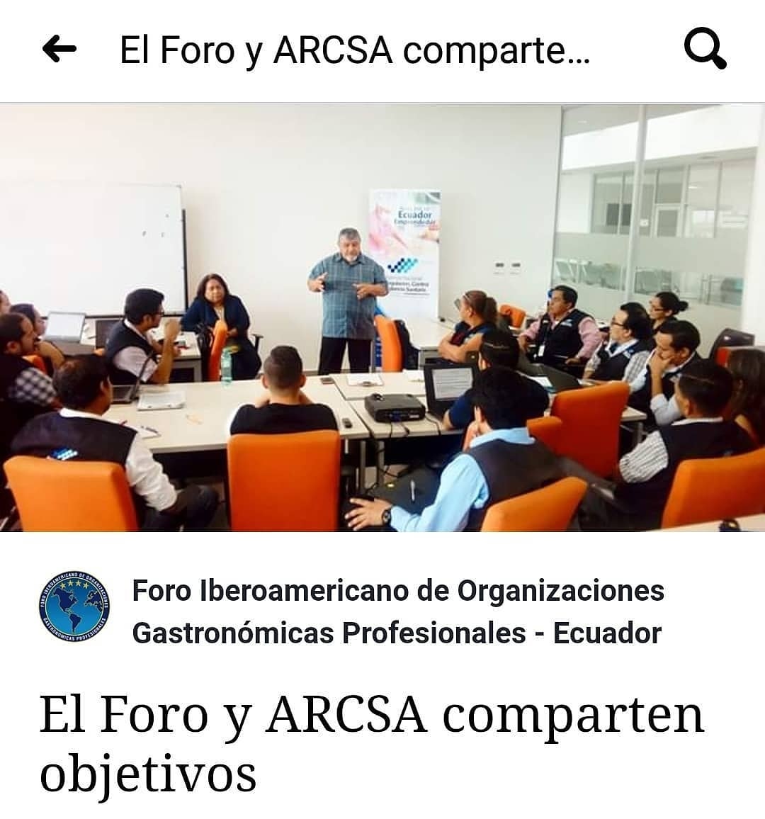 foroibero_ec's tweet photo. El Foro Iberoamericano de Organizaciones Gastronómicas Profesionales y la Agencia Nacional de Regulación, Control y Vigilancia Sanitaria ARCSA siempre comprometidos con los procesos que aporten para mantener la buena salud de la población en Ecuador y Latinoamérica.
#SomosForo https://t.co/PzgLQ15DeO
