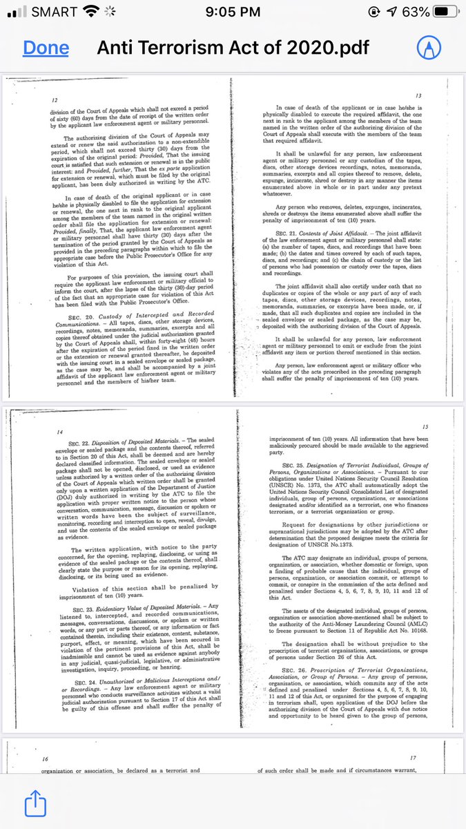 READ: Complete text of the enrolled Anti-Terror Bill transmitted to Malacañang and and up for Pres. Duterte’s signature @gmanews (1/3)