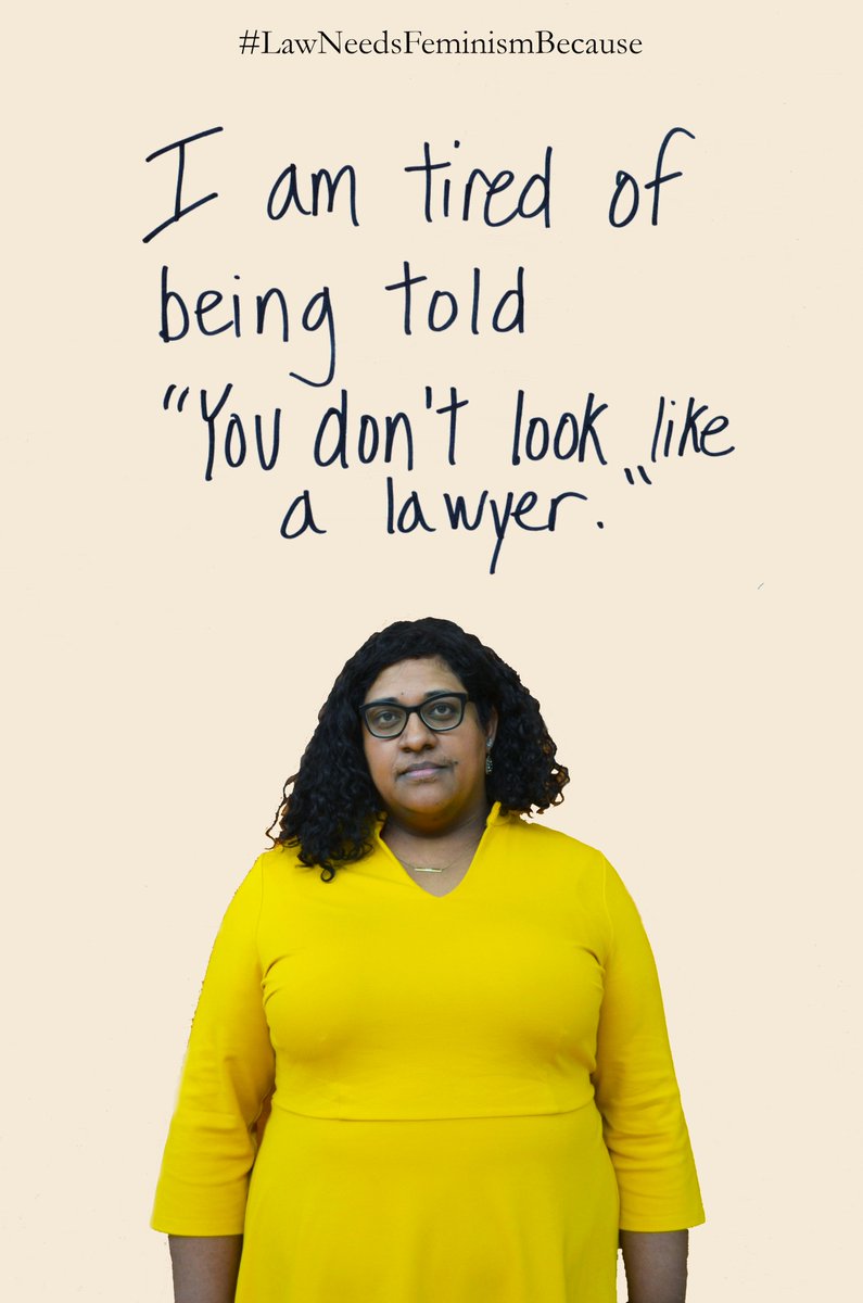 #LawNeedsFeminismBecause "I am tired of being told 'You don't look like a lawyer'." In March, LNFB held one of its last in person campaigns before the  pandemic. The campaign took place during the LNFB National Forum on Innovative Intersectionality:
lawneedsfeminismbecause.ca/portraits-1