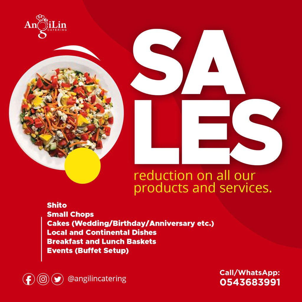 Sales reduction on our products and services... take advantage of this and start booking us for your events. @edemkwadzo @williammicah666 @njoydecrispy @SerlormY @Osei_289 @_ThisisAccra @DelaFinnGh @DelandFilms @lucashenryimage