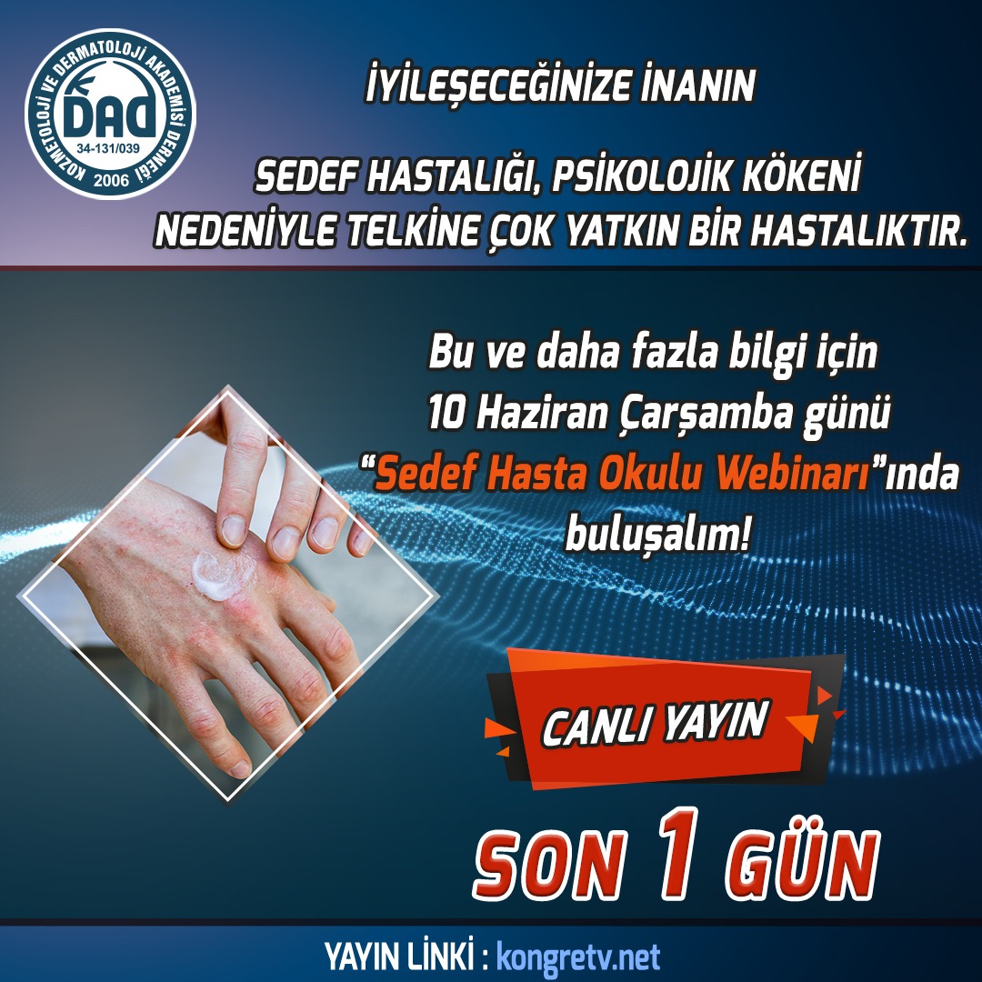 kozmetolojider's tweet photo. İyileşeceğinize İnanın❗️
#Sedefhastalığı , psikolojik kökeni nedeniyle telkine çok yatkın bir hastalıktır ve hasta yapılan işleme inanmasına paralel olarak bu tür işlemlerden etkilenebilir.
#sedef
#sedefhastalığı
#ciltproblemleri
#canlıetkinlikler
#dermatoloji
#kozmetaloji
#KDAD https://t.co/NlJlqBtKfz