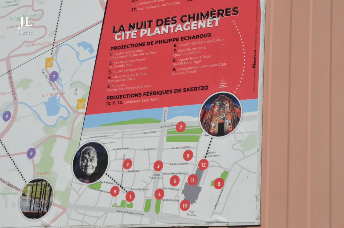 #LeMans 
#LesChimères 

Préparation ce matin pour les projections des #Chimères 
#CitèPlantagenêt #LeMans