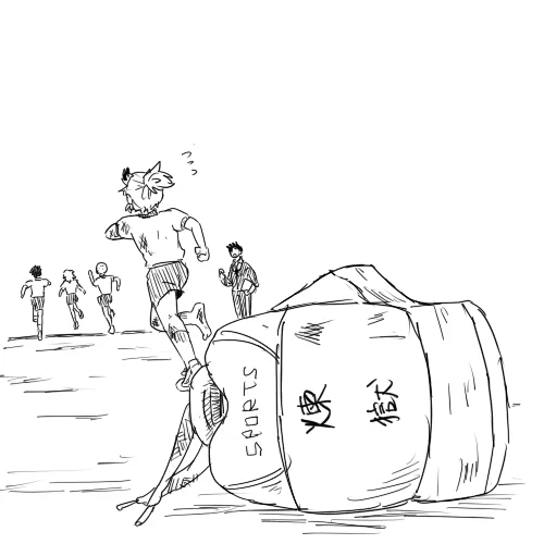 れんごく…ごめんな靴ふんじゃって…(後ろの男子) 