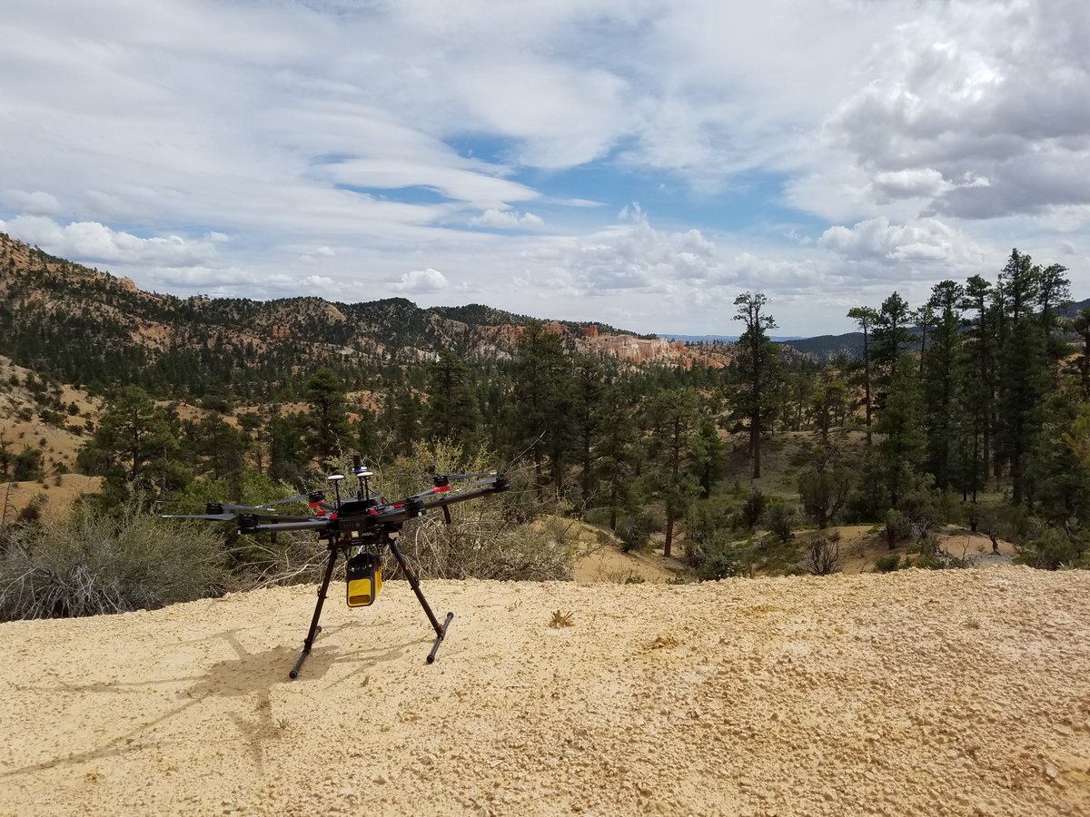 YellowScan's tweet photo. Flying over the Bryce Canyon National Park in Utah ⛰️ #lidar #surveyor @UtahDOT #aroundtheworld https://t.co/uPL2Py97Lj