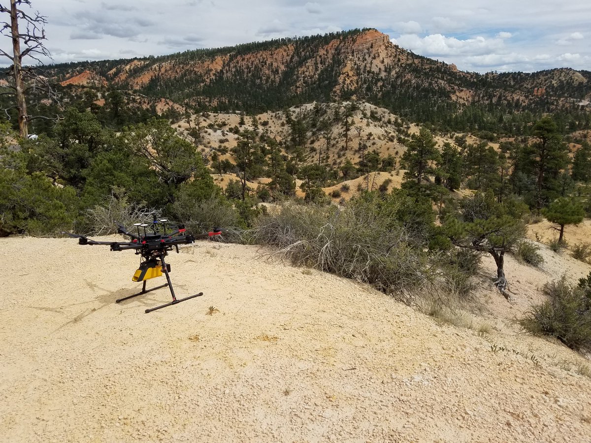 YellowScan's tweet photo. Flying over the Bryce Canyon National Park in Utah ⛰️ #lidar #surveyor @UtahDOT #aroundtheworld https://t.co/uPL2Py97Lj