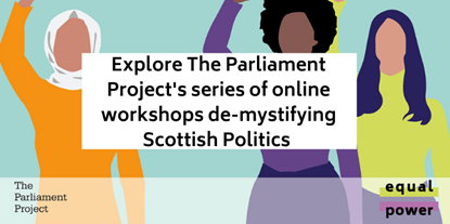 StellarQuines's tweet photo. Women are disproportionately represented in Scottish politics - it’s time to stand up for change...

Sign up for @theParliamentP's online workshops, part of #EqualPower, de-mystifying politics and helping diverse and representative women #GetReadyToStand.
https://t.co/pYO4635uGO https://t.co/aACl36U4iM