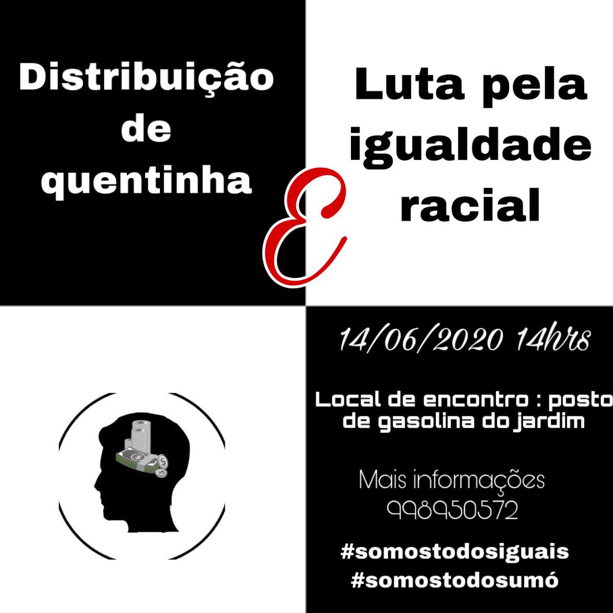 PoderosamenteJ's tweet image. Fala galera nesse domingo dia 14 estaremos realizando uma grande distribuição de quentinhas para moradores de rua, também estaremos em uma grande luta pela igualdade racial. 
#somostodosiguais
#somostodoumsò

Local de encontro: posto de gasolina do jardim.
Horário: 14hrs
RT RT RT