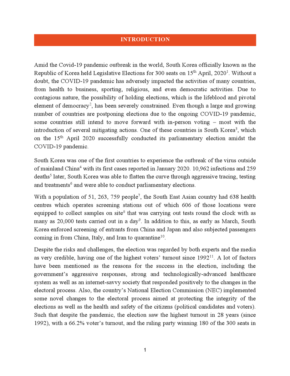 ElectoralHub's tweet photo. In the @ElectoralHub’s Discussion Paper, the important lessons from the actions of key stakeholders, particularly the @KorElectionCom, in ensuring the integrity of the electoral process &amp; #koreanelection2020 elections are succinctly highlighted #Covid19 https://t.co/vdVsabkRNr