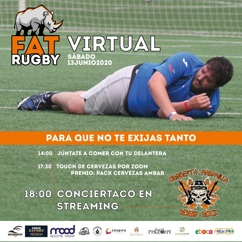 ESTE SÁBADO HAY FAT!!
Comed en compañía de vuestra delantera
A las 17:30 en Zoom haremos una gran touch de birra. El ganador recibira un pack de <a href="/cervezasambar/">Cervezas Ambar</a>
Después concierto de la #orquestamaravilla.
¡Te esperamos!

 <a href="/moodsports/">moodsports</a> @cespiradigital <a href="/MonzonDeporte/">Sumamos Deporte</a> #PozalDelFunk
