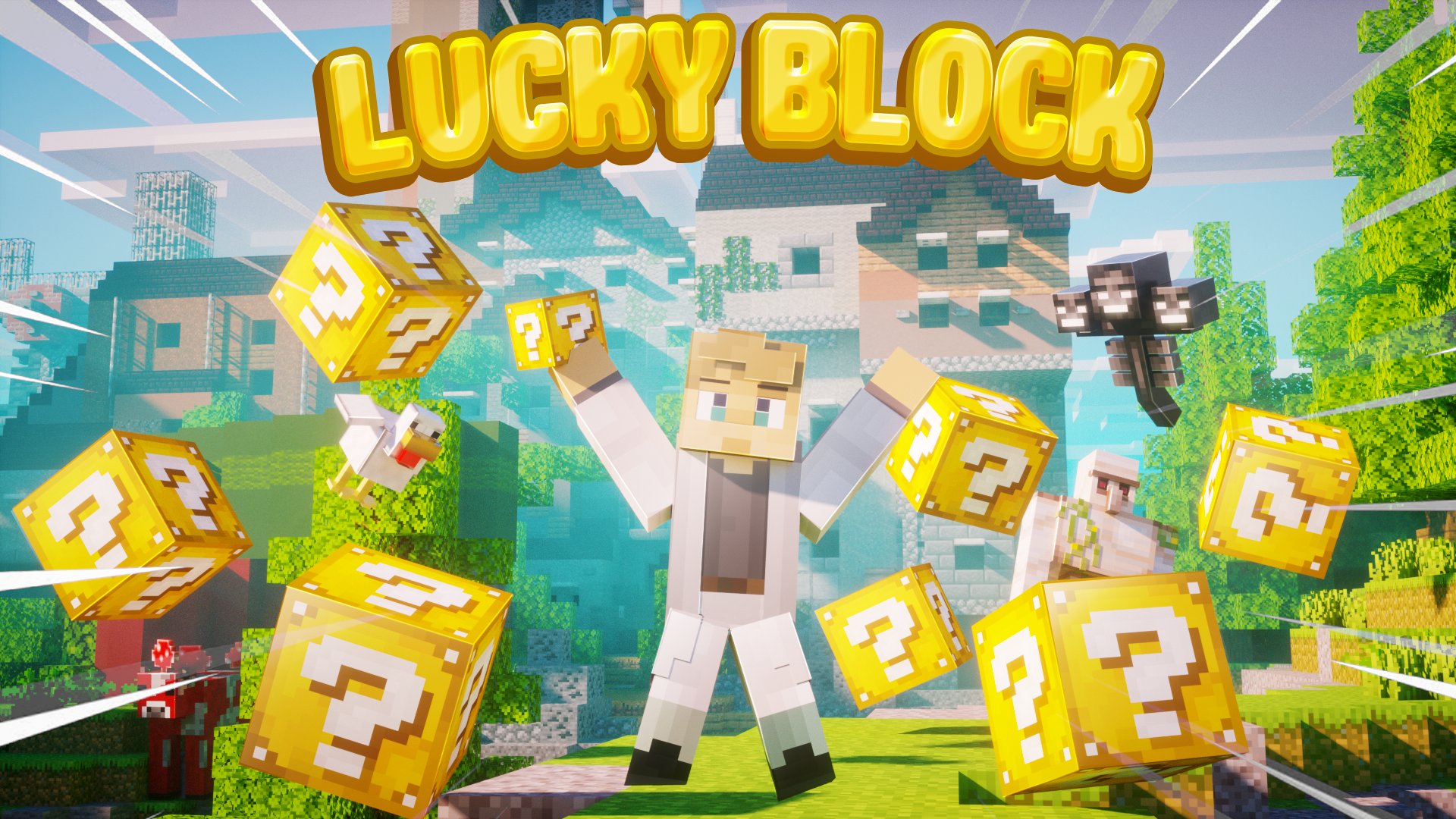 Minecraft lucky block survival 1 :)