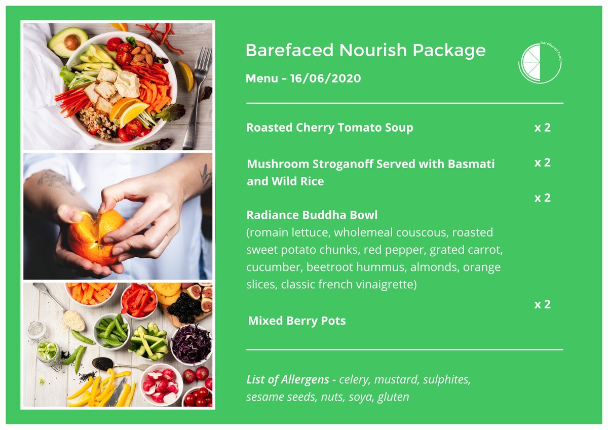 BarefacedFood's tweet photo. Our latest nourish package menu for deliveries next Tuesday is out! See our Facebook page or website for details 👍

#vegan #healthyeating #eatwell #plantbased #ayrshirefooddeliveries https://t.co/gG7a1E9Mgc