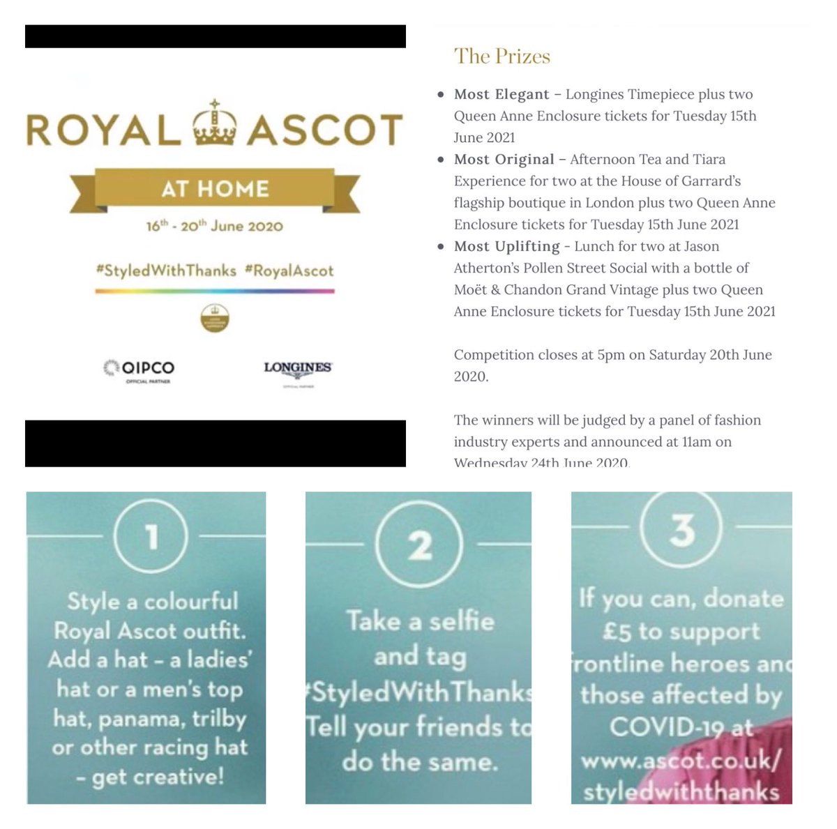 Lizziehughes4's tweet photo. Fantastic competition to run during #RoyalAscot well done @Ascot #fantasticprizes #styledwiththanks #getdressedup #lizzieshats 👌❤️ https://t.co/syoFzZGY4x