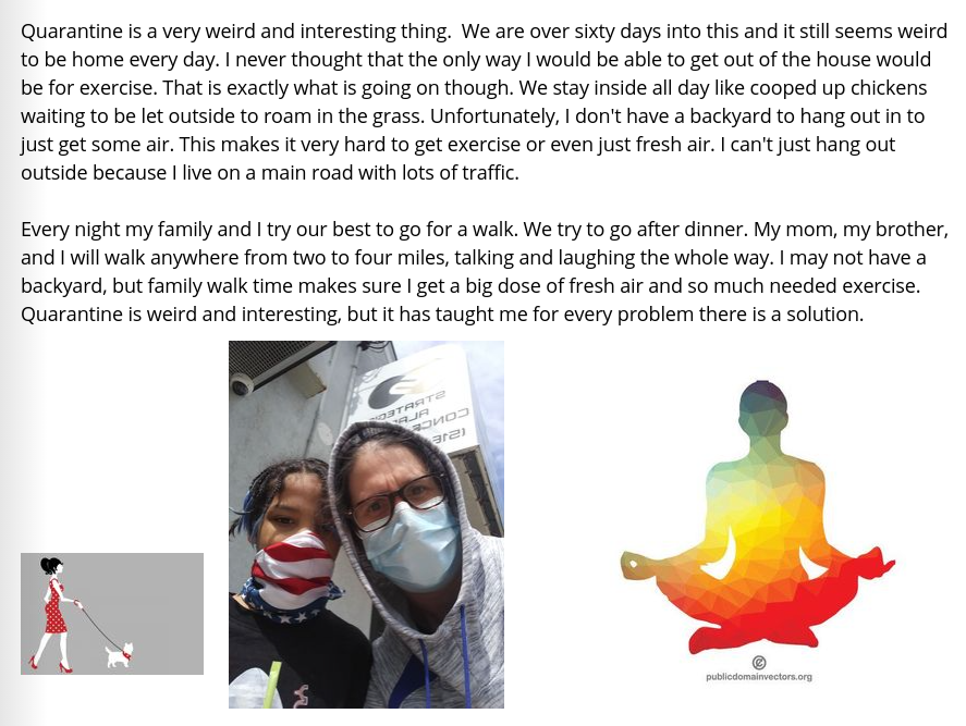 Students in Ms. Basile's &amp; <a href="/CSpano116/">Mrs.Spano</a> reading classes are making books with Book Creator as part of their final project. Here's a sample from Giavanna's book about the quarantine. Such vivid language! <a href="/WhufsdRams/">Ram Pride</a> #RamPride <a href="/smurrayLB/">Sean Murray</a>