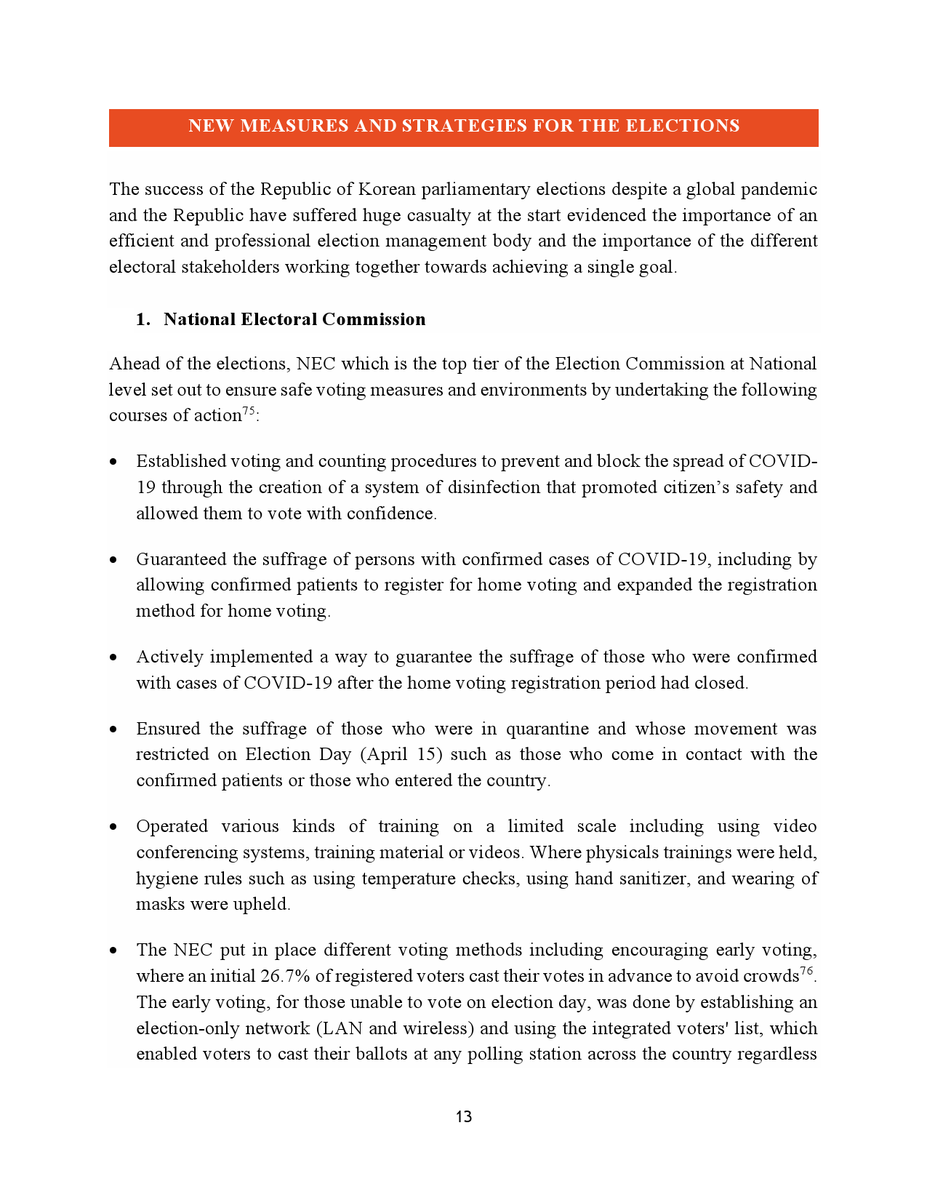 ElectoralHub's tweet photo. The South Korean National Election Commission (@KorElectionCom) implemented some novel changes to the electoral process aimed at protecting the integrity of the elections as well as the health and safety of the citizens (political candidates &amp; voters) #COVID__19 #GeneralElection https://t.co/r57WrXhjp8