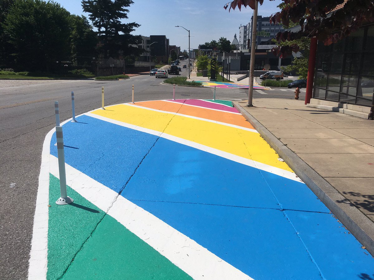 Am proud to have been apart of the #MadeYouLookBmore team that created this colorful, pedestrian-safety #streetmural between <a href="/OpenWorksBmore/">OpenWorksBmore</a> &amp; City Arts at Greenmount &amp; Oliver. Congrats to Vilde &amp; Q of <a href="/micasocialdesgn/">MICA Center for Social Design</a> for leading this amazing #placemaking effort! #grahamprojects
