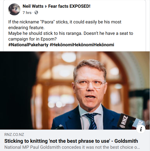 LuxonNotMyGovt's tweet photo. White elitist Paul Goldsmith literally needles the PM with his snarky sexist put down comment that is so last century 
#NationalNotFitToGovern #NeverNationalAgain
#NationalNeanderthal https://t.co/7vVI7QoWu9