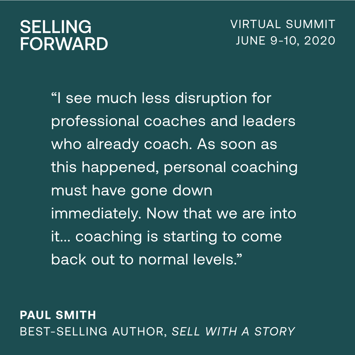 revenue_io's tweet photo. Bestselling Author and Business Coach @LeadWithAStory on sales coaching in the "new normal"
See more #SellingForward sessions here:https://t.co/5aKJ6t9EuF
#ringDNA #Sales #InsideSales #SalesCoaching #RemoteWork #RemoteSales https://t.co/odksIPwhVT