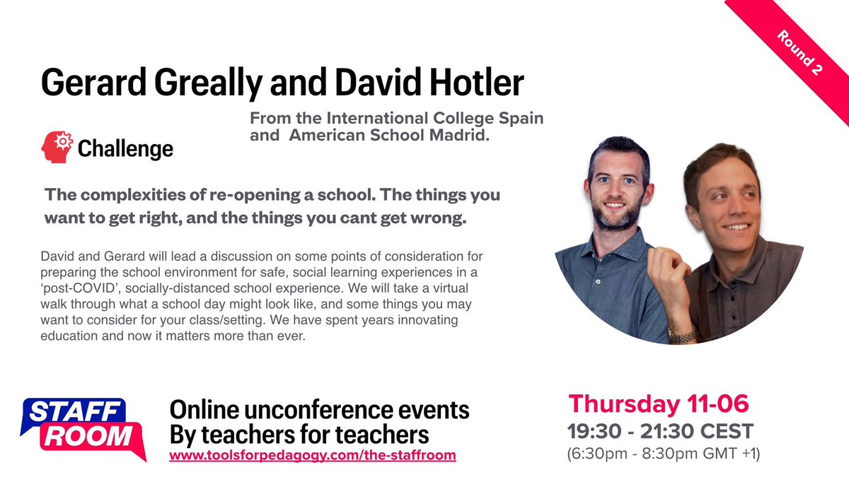 TeachMeGG's tweet photo. Excited to form part of this amazing event. Join @dhotler and I as we lead a discussion on what must be on every teachers mind. How can we think of everything before September? Tune in this Thursday at 20.15 CEST to find out! Sign up: https://t.co/SEpRaIcEHE #AppleTeacher #FREE https://t.co/HYsfodqDRh