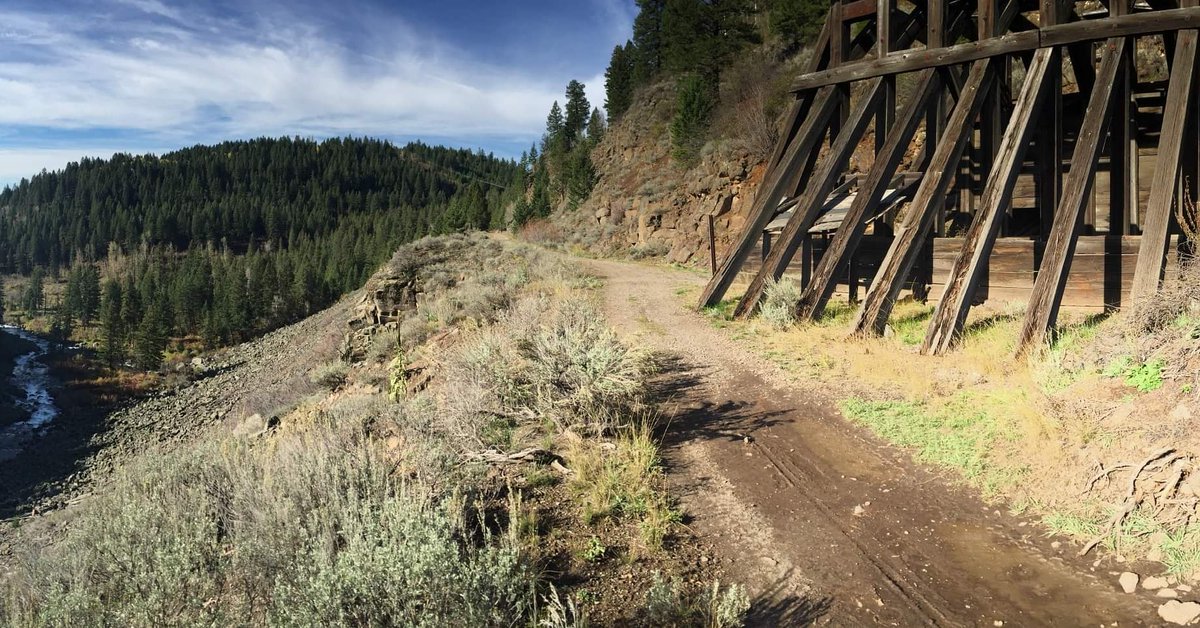 ShortlineTrail's tweet photo. Announcing the Yellowstone Shortline Trail project! We're raising money to convert the abandoned railbed into a world-class, hiking-biking trail between West Yellowstone and the MT-ID border. Visit https://t.co/poMyCwei8f for details. #yellowstoneshortlinetrail https://t.co/56bbq6UoxK