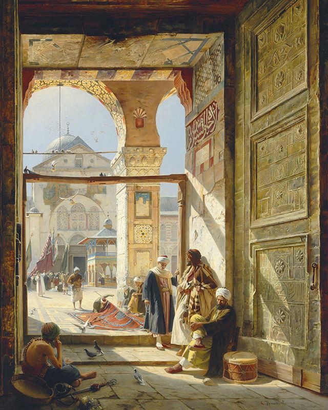 RaminNasibov's tweet photo. The Gate of the Great Umayyad Mosque, Damascus by Gustav Bauernfeind, 1884 https://t.co/NJM0DoBj1M