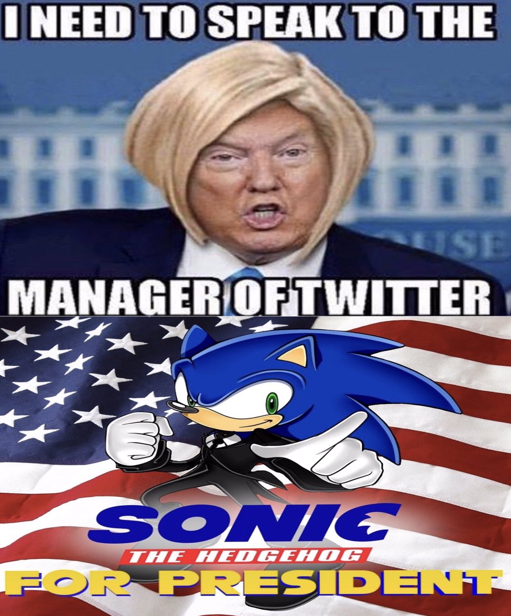 DreTheSage1's tweet photo. #MakeAmericaFastAgain #WriteIn #SonicTheHedgehog https://t.co/1yWG0I8UXu