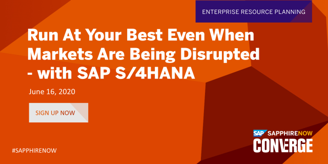 Maria_Haggen's tweet photo. Transform your enterprise with the leading intelligent ERP, SAP S/4HANA. Learn how at #SAPPHIRENOW Converge on June 16th. Register free. @SAPCloudERP https://t.co/yvw4dYRhJW https://t.co/z3ZbYusNkI