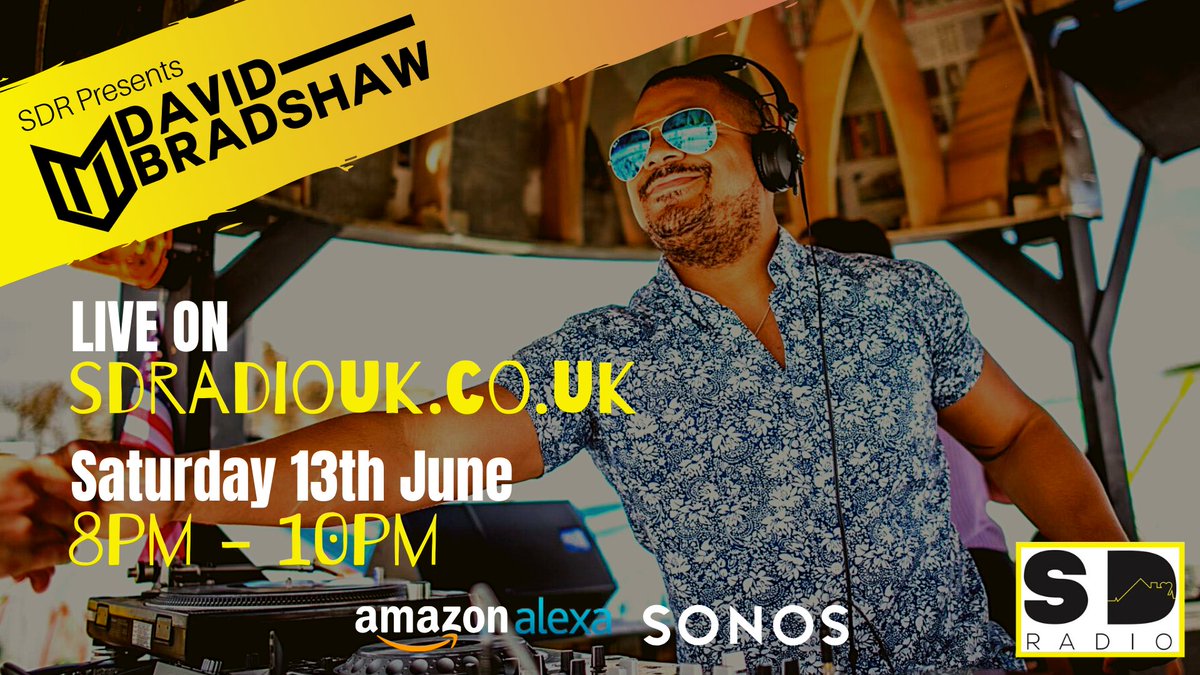 RadioDistance's tweet photo. Some exciting news as @djdavidbradshaw comes to SDRadio this Saturday on the very first " SDRadio Spotlight" from 8pm.
We cannot wait!
Web link to listen - in bio | Alexa | Sonos
#staysocial https://t.co/MFmb0untSo