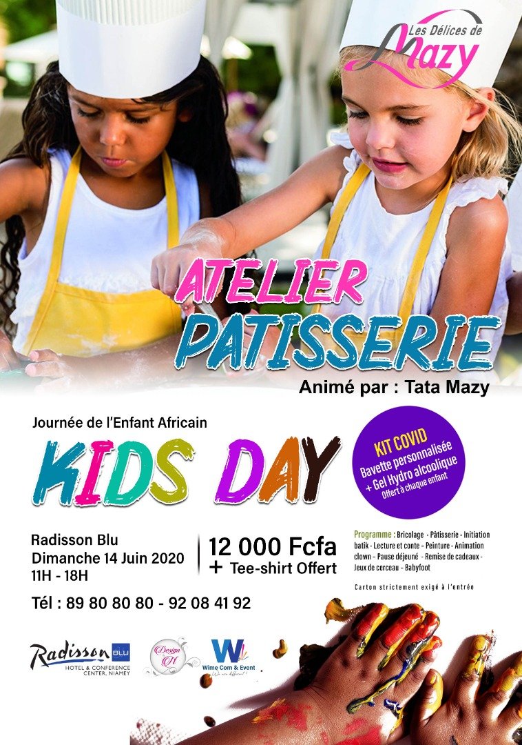 hadyline2014's tweet photo. Des petits anges pour une pâtisserie féérique avec tata Mazy. Gourmandise et apprentissage pendant cette journée riche en loisirs
JJ-5
#KidsDay
#RadissonBluNiger https://t.co/2aKkx2bdlb