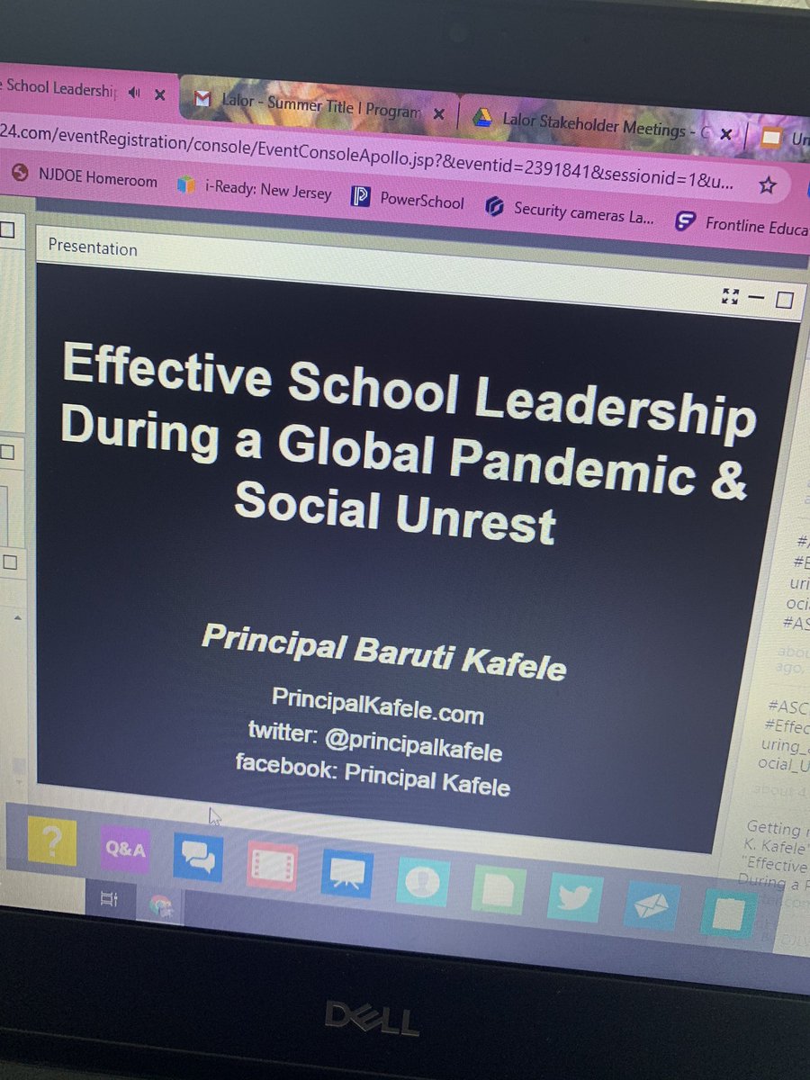 JenMarinello's tweet photo. #ASCD_Webinar @PrincipalKafele 
Happening Now!!!! @ASCD @NJASCD https://t.co/Hb52XXPUMn