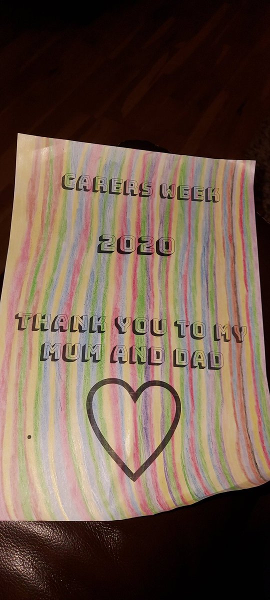 care_taylor's tweet photo. One of our housemates recognised it was #carersweek2020 through her love of the news! And decided to do a picture for her Mum and Dad to say thanks, she wanted us to share it with you all 😍🥰 https://t.co/Kvi3eKKqd8