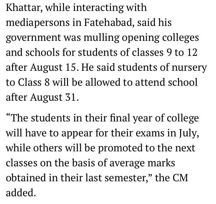 ajaykbhagat26's tweet photo. Haryana Govt decides to promote college/university students except final year students to next classes.
#PromoteStudentsSaveFuture #PromoteAllEngineeringStudents #promote_all_IGNOU_students #promote_jk #PromoteIPUStudents #MassPromotion #PromoteIPUStudents https://t.co/5LxTd8sRAL