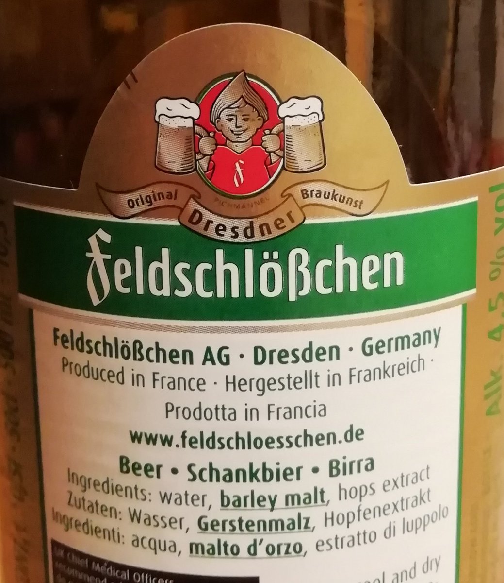 The second surprise is that the German one is really French. Despite proclaiming its Dresdner origins, having a large castle-es que brewery in Germany, and claiming adherence to the Reinheitsgebot, it's brewed somewhere in France. Go figure. No surprise that it tastes meh.