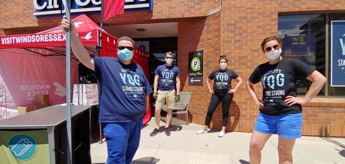 GordonOrr66's tweet photo. I give thanks everyday for the people I get to work with and here are some of the finest tourism professionals I know. The @TWEPI crew responsible for our "Tourism Hub" handing out visitor guides &amp; hand sanitizer to 80+ tourism partners today. #TourismMatters #YQGStandsStrong https://t.co/mddoWyZNo0