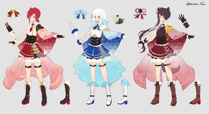 #さんばか新衣装コンテスト
いくつか差分あります。 