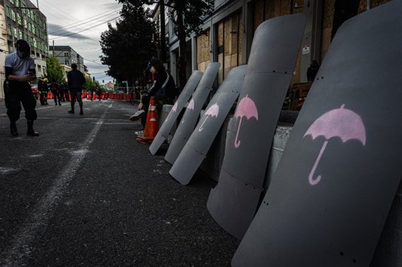 VitalistInt's tweet photo. If you are in Seattle, go check out the Capitol Hill autonomous zone and figure out what could help it. Otherwise, continue coordinating actions outside of it to spread the police thin. https://t.co/Ks85OOJ4MV