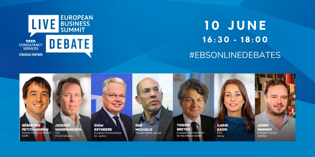 ebsummiteurope's tweet photo. #EBSonlinedebates is tomorrow! Don’t miss your chance to hear @EU_Commission Commissioners @ThierryBreton and @dreynders discuss how to positively contribute to the #EuropeanRecoveryPlan. Session starts at 16:30. Register at: https://t.co/MrkruYyIRa
#sustainability #EUGreenDeal https://t.co/mHXbr9f8bz