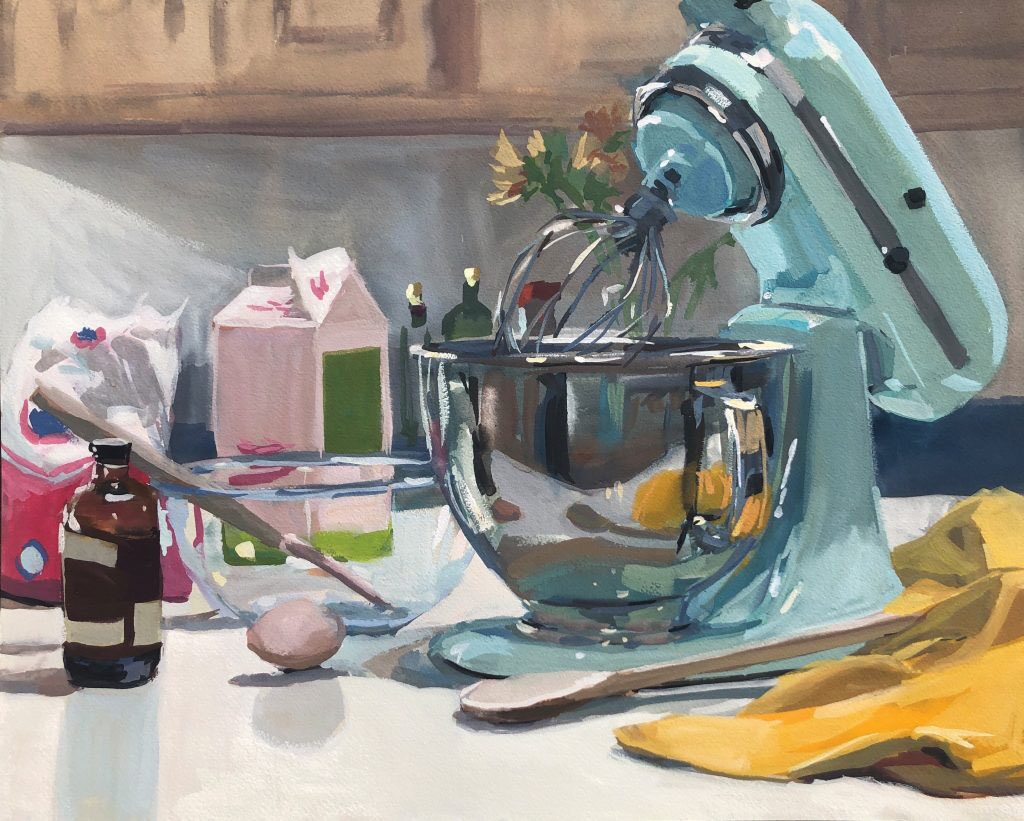 calartclub's tweet photo. We would also like to continue our #Genreweeks. Each week we will spotlight a specific Genre of gold medal art. This week we’re spotlighting Still Lives.
IMAGE: Heather Ihn Martin (#HeatherIhnMartin) “Baking,” Gouache on watercolor paper, 16” x 20” https://t.co/y0b4XnvteC