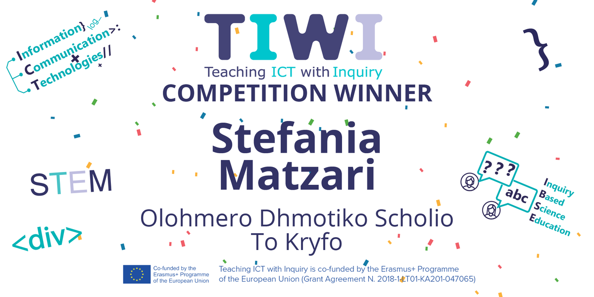eu_mattia's tweet image. 🏅And the awards to the #TIWIProject competition participants go to...Stefania Matzari, Olohmero Dhmotiko Scholio To Kryfo Scholio, 🇨🇾!
tiwi.eun.org/2020/06/03/tiw…
⬆️ Click on the link ⬆️ to find out who they are...there are 4 more!
