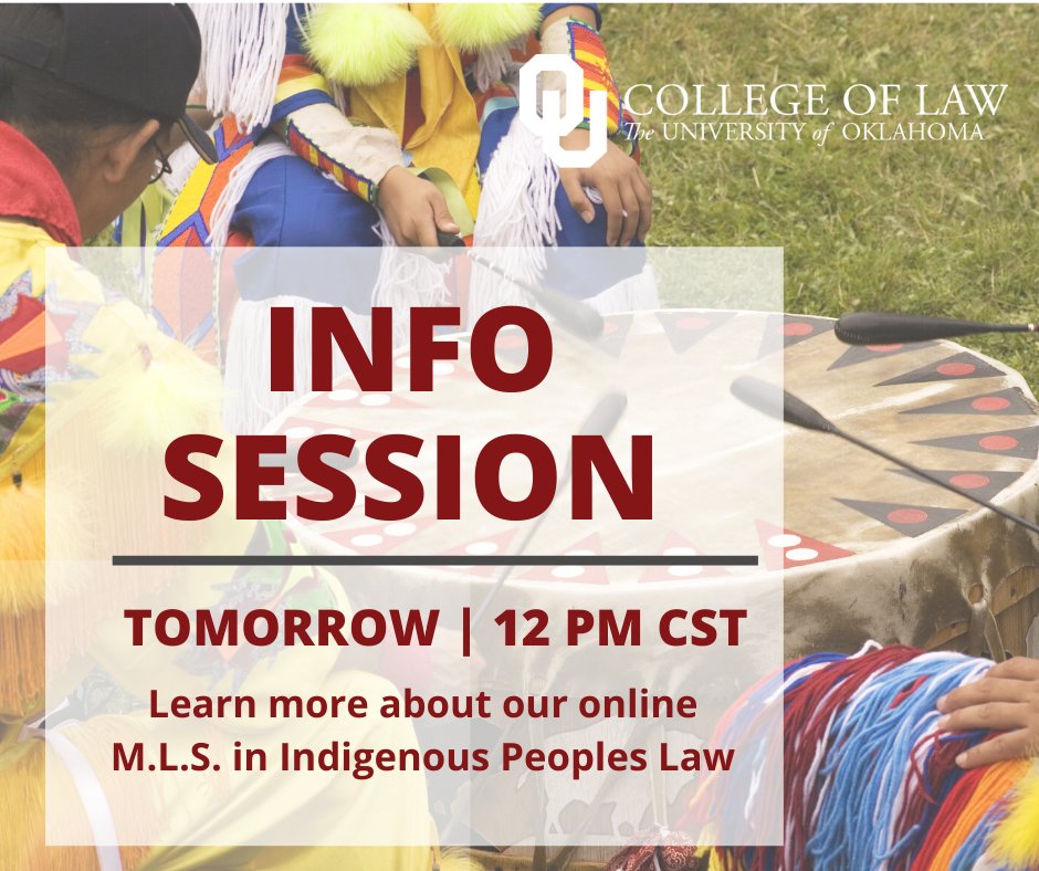 Miss out on our last Master of Legal Studies in Indigenous Peoples Law webinar? You're in luck, we're hosting one tomorrow at 12 p.m. CST!

Sign up now: bit.ly/36SEghL