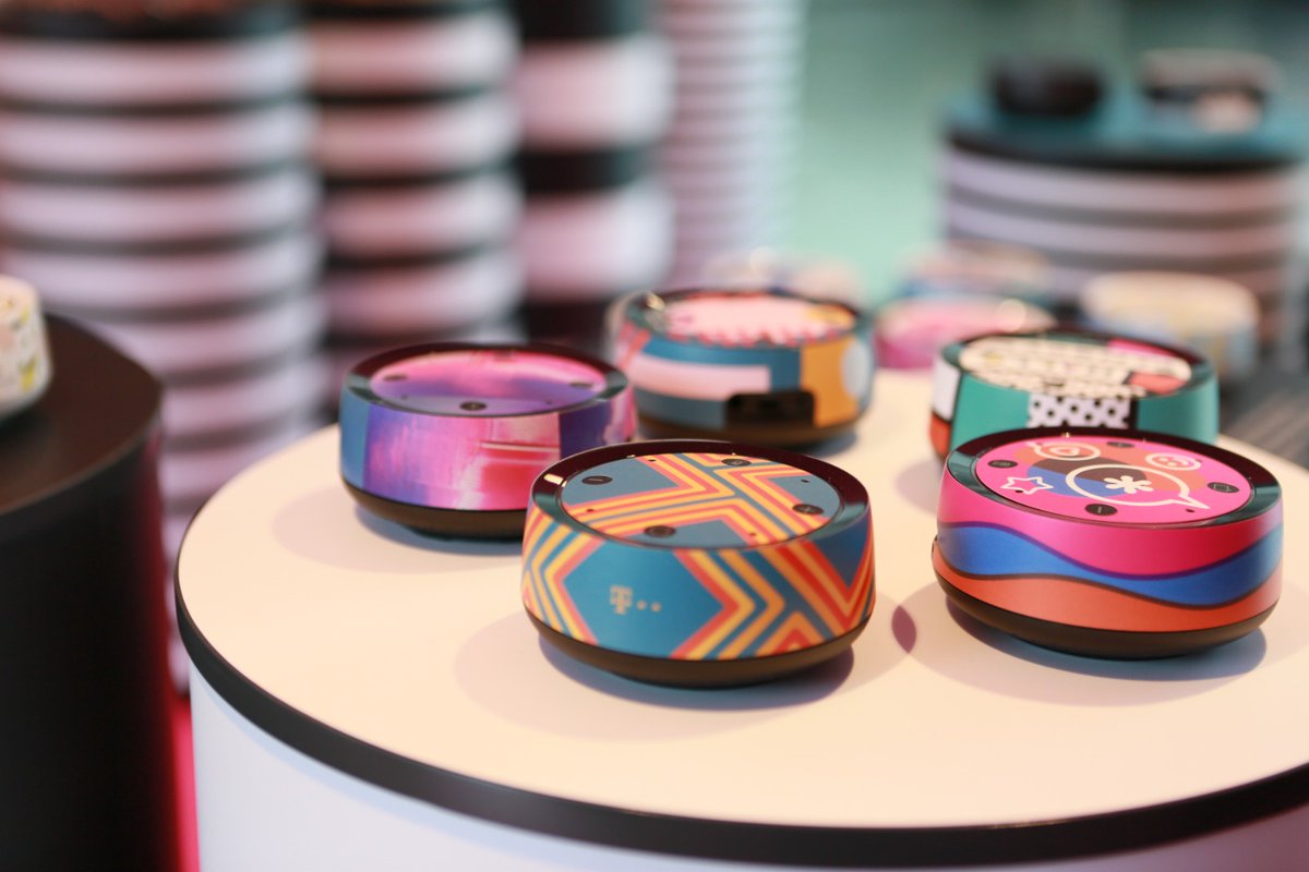 Today, #SmartSpeakers got tinier &amp; more affordable! For less than 2 €/month, everyone can enjoy an amazing privacy-conscious #AI assistant. The #Mini comes in beautiful skins allowing modern technology to be sublimated by beauty.

#HalloMagenta #SuperchargeVoicification