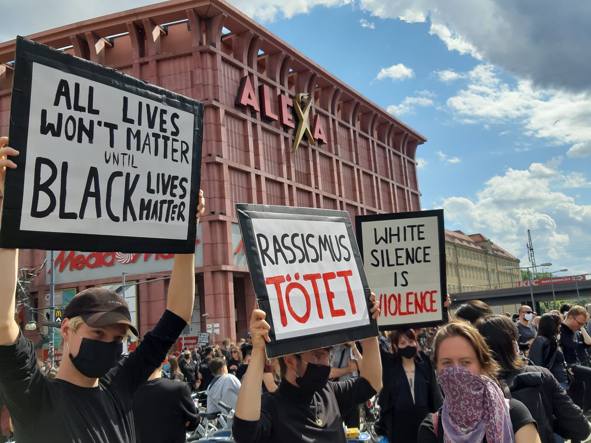 CGBerlinPodcast's tweet photo. Tomorrow at 10:30 a.m. on #StudioBerlin: Will the worldwide #BlackLivesMatter protest open a new dialogue on racism in Germany and Europe? @SumangaliS speaks with scholar Peggy Piesche, @MalcolmOhanwe, @LarryOlomofe, and Joshua Kwesi Aikins #Afrozensus. https://t.co/Vz6qBjnBwj
