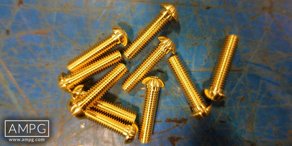 AMPG_USA's tweet image. Made from brass, these #ButtonHead Socket #CapScrews are corrosion resistant in wet environments, nonmagnetic, and electrically conductive. #BrassScrews