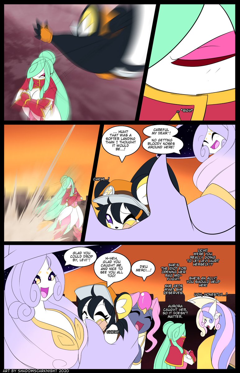 Sorry I haven't been posting much, been goofin' off elsewhere with some older friends, haha.
BUT! I may as well share these pages where these gals are prepping to go to a summer event, mainly 'cause I get to introduce Levi and show what each gal is like. Y so r00d Lichi? 