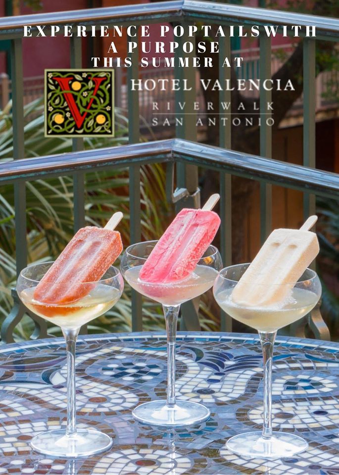 theSARiverWalk's tweet photo. Hotel Valencia Riverwalk's popular #Poptails are back this #summer! Come enjoy one on their patio overlooking the beautiful #SARiverWalk. This year, a percentage of sales will benefit the @safoodbank. Make sure to check out the Poptail Rooms Packages here:
https://t.co/1stUZ5GBiF https://t.co/yF2XFk1Mcd