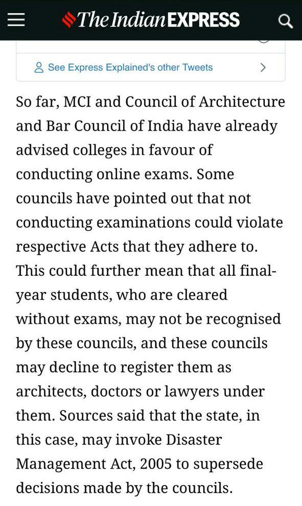 student_ipu's tweet photo. Get recognized or get covid ? 
Are the infrastructural capabilities of students being totally neglected ?
Can't there be a better way out of this ?
@MCIIndiaLive @MoHFW_INDIA @CouncilofArchi1 https://t.co/r1fzgnQyeH