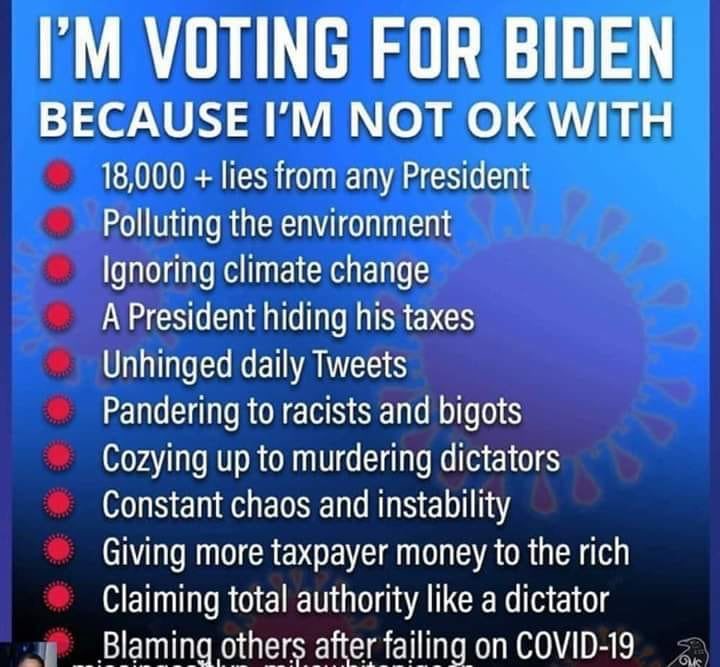 MargieSwed's tweet photo. 🚨We need to take better care of our planet for future generations 

🚨Trump rolled back many Obama EPA Reg’s stating they put an unfair burden on manu 

🚨Trump pulled out of the Paris Agreement 

🚨Biden believes in Climate Change &amp; will work to combat it

#JoeBiden 

#Dems4USA https://t.co/94dc7NOTGO