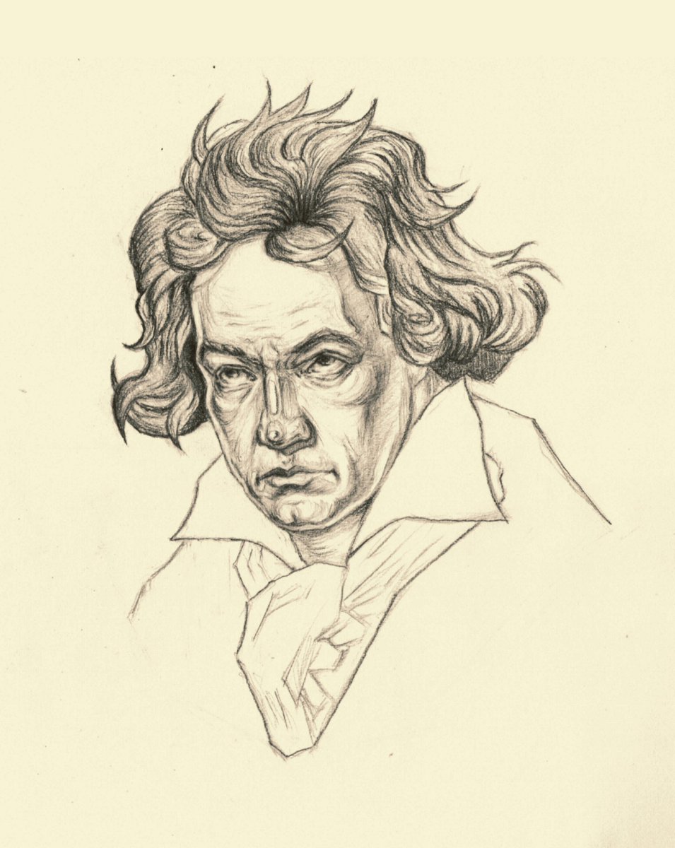 with1eye's tweet photo. 2/6 of #SixFanarts 
Ludwig van Beethoven
. 
. 
.
Tags: #SixFanartsChallenge #art #ArtistOnTwitter #artist #artshare #portrait #portraits #Pencildrawing #pencil #pencilsketch #pencilart #graphite  #drawing #sketch #sketchbook https://t.co/A6Hxckkg4B