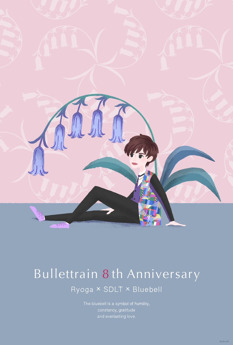 わたなべ 超特急に花束を の企画で描かせていただきました Sdltのリョウガくんとイングリッシュブルーベルという花です わたしはsdlt バッタ新規で この花の持つ 変わらない心 という花言葉と合わせて 好きになった頃から今までもこれからも変わら